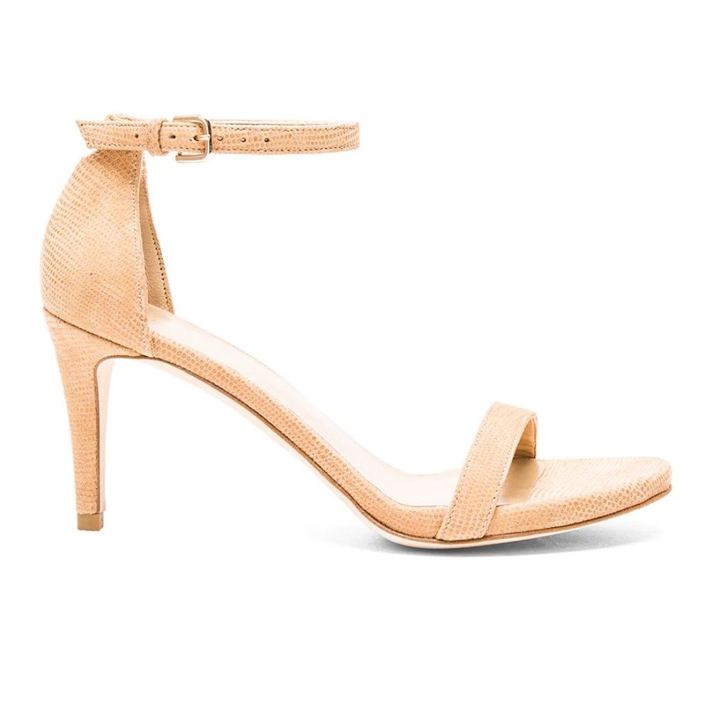NEW! STUART WEITZMAN  NUNAKED HEEL - NAPPA LEATHER  Strap Sandal $398 11M NWT